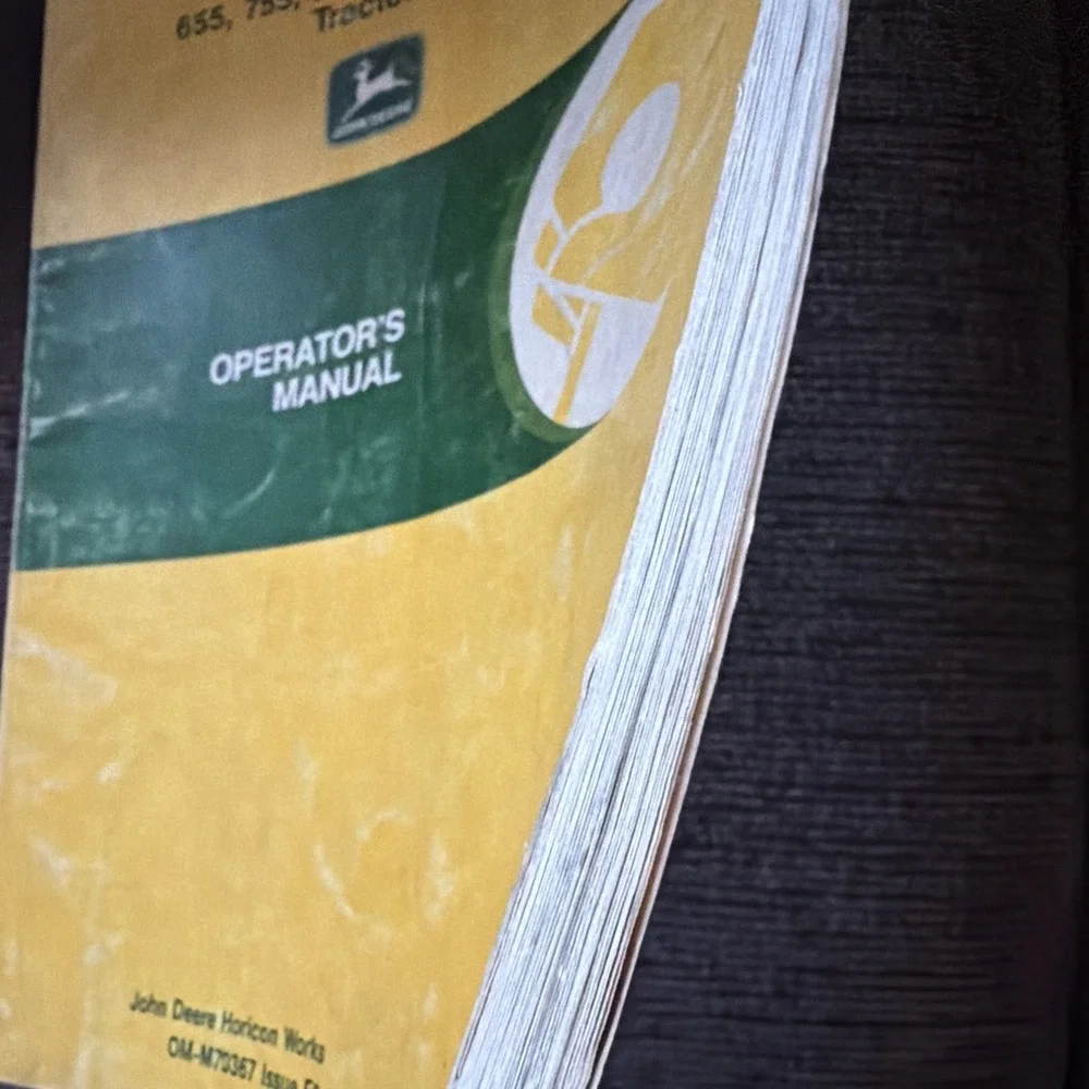 JOHN DEERE 655, 755 & 855 TRACTORS OPERATOR'S MANUAL OM-M70367 ISSUE E6